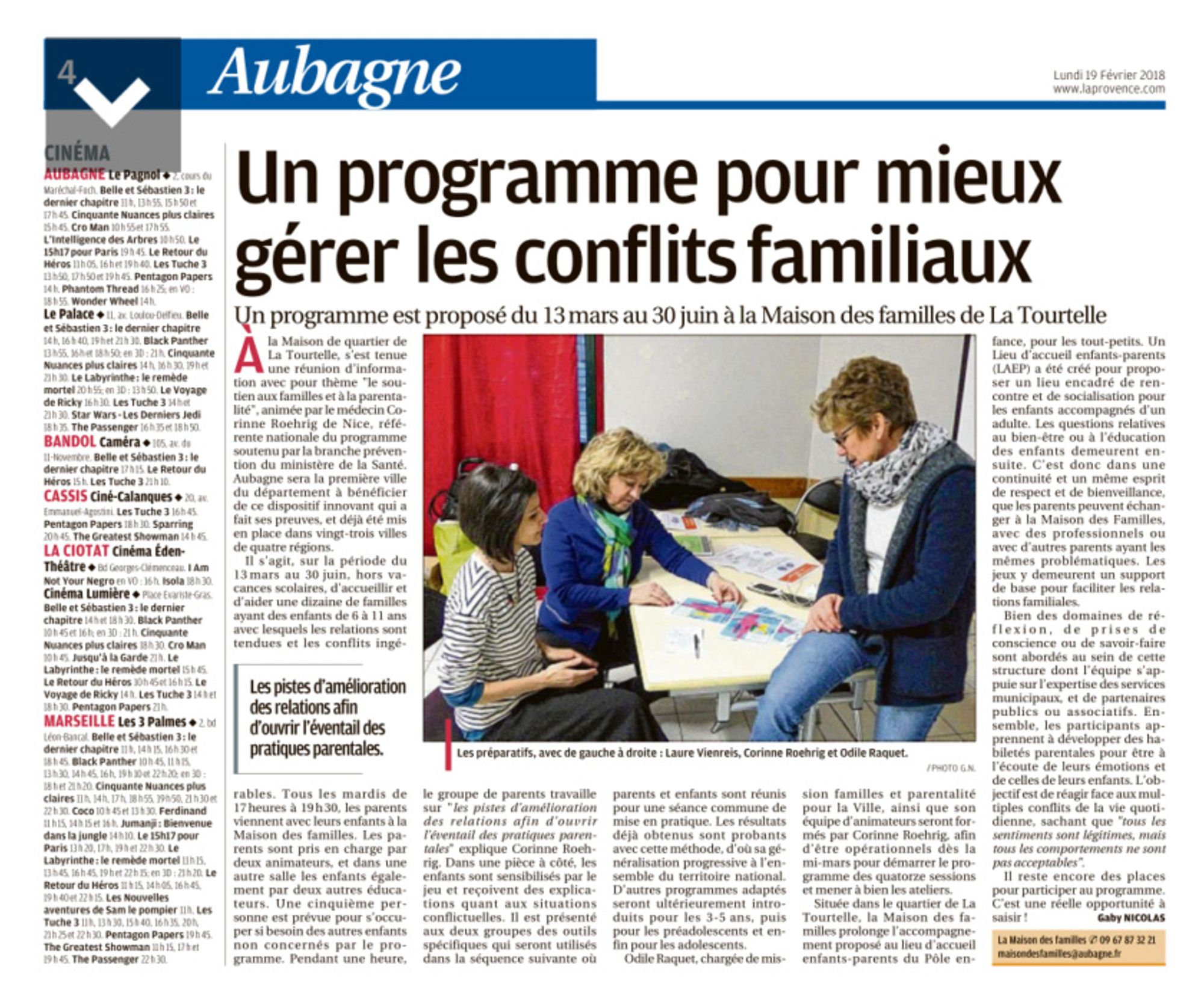 Un programme pour mieux gérer les conflits familiaux