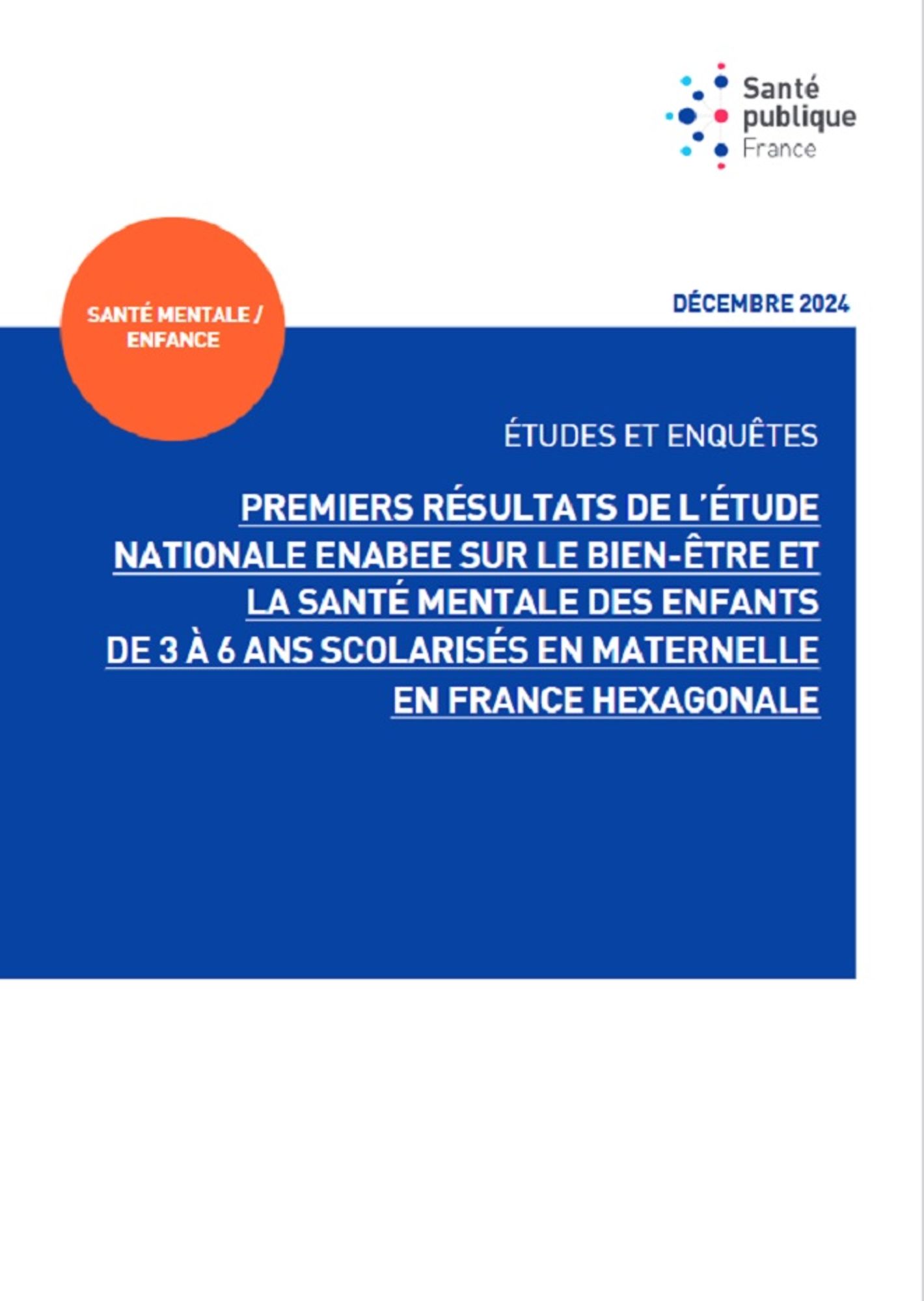 Santé publique France publie de nouveaux résultats de l’étude Enabee
